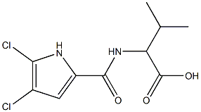 2-[(4,5-dichloro-1H-pyrrol-2-yl)formamido]-3-methylbutanoic acid 化学構造式