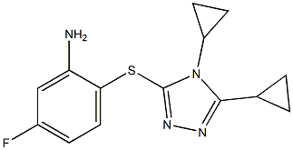 2-[(4,5-dicyclopropyl-4H-1,2,4-triazol-3-yl)sulfanyl]-5-fluoroaniline