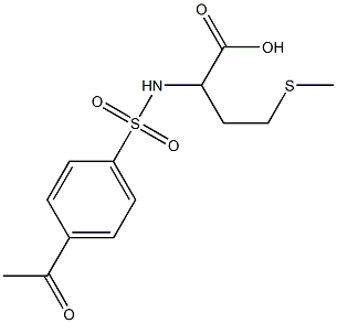 2-[(4-acetylbenzene)sulfonamido]-4-(methylsulfanyl)butanoic acid Structure