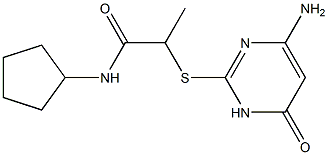 2-[(4-amino-6-oxo-1,6-dihydropyrimidin-2-yl)sulfanyl]-N-cyclopentylpropanamide