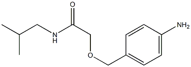 2-[(4-aminophenyl)methoxy]-N-(2-methylpropyl)acetamide,,结构式