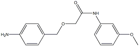 2-[(4-aminophenyl)methoxy]-N-(3-methoxyphenyl)acetamide,,结构式