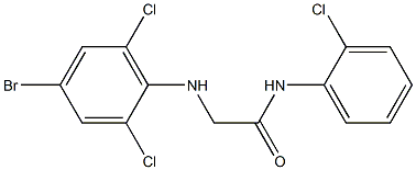 2-[(4-bromo-2,6-dichlorophenyl)amino]-N-(2-chlorophenyl)acetamide Struktur