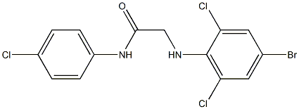 2-[(4-bromo-2,6-dichlorophenyl)amino]-N-(4-chlorophenyl)acetamide 结构式