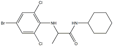 2-[(4-bromo-2,6-dichlorophenyl)amino]-N-cyclohexylpropanamide Structure