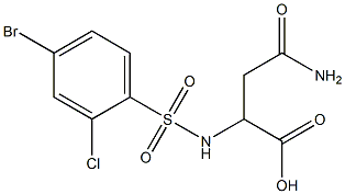 2-[(4-bromo-2-chlorobenzene)sulfonamido]-3-carbamoylpropanoic acid