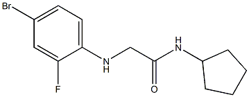 2-[(4-bromo-2-fluorophenyl)amino]-N-cyclopentylacetamide Struktur