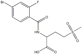 2-[(4-bromo-2-fluorophenyl)formamido]-4-methanesulfonylbutanoic acid Structure