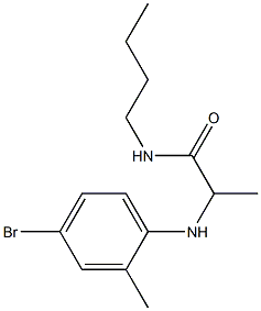 2-[(4-bromo-2-methylphenyl)amino]-N-butylpropanamide 化学構造式