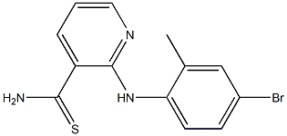 2-[(4-bromo-2-methylphenyl)amino]pyridine-3-carbothioamide 化学構造式