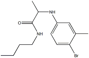 2-[(4-bromo-3-methylphenyl)amino]-N-butylpropanamide Structure