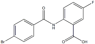 2-[(4-bromobenzoyl)amino]-5-fluorobenzoic acid 结构式