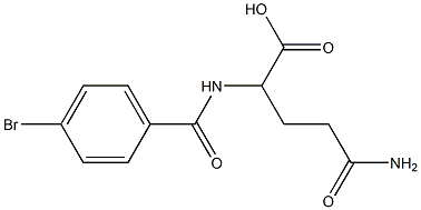2-[(4-bromophenyl)formamido]-4-carbamoylbutanoic acid Struktur