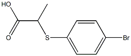 2-[(4-bromophenyl)thio]propanoic acid Structure