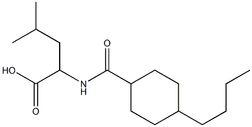 2-[(4-butylcyclohexyl)formamido]-4-methylpentanoic acid Structure