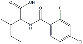 2-[(4-chloro-2-fluorophenyl)formamido]-3-methylpentanoic acid,,结构式