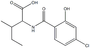 2-[(4-chloro-2-hydroxyphenyl)formamido]-3-methylpentanoic acid Struktur
