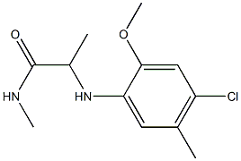 2-[(4-chloro-2-methoxy-5-methylphenyl)amino]-N-methylpropanamide 结构式