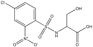 2-[(4-chloro-2-nitrobenzene)sulfonamido]-3-hydroxypropanoic acid