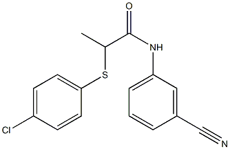  2-[(4-chlorophenyl)sulfanyl]-N-(3-cyanophenyl)propanamide