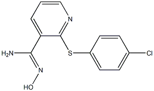2-[(4-chlorophenyl)sulfanyl]-N'-hydroxypyridine-3-carboximidamide 结构式