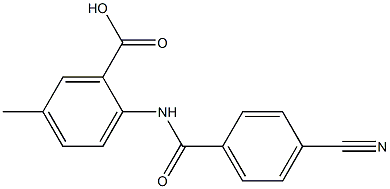 2-[(4-cyanobenzene)amido]-5-methylbenzoic acid|