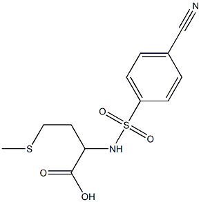 2-[(4-cyanobenzene)sulfonamido]-4-(methylsulfanyl)butanoic acid Struktur