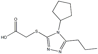 2-[(4-cyclopentyl-5-propyl-4H-1,2,4-triazol-3-yl)sulfanyl]acetic acid,,结构式