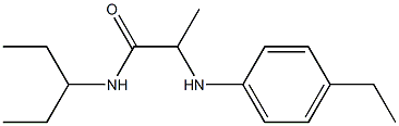 2-[(4-ethylphenyl)amino]-N-(pentan-3-yl)propanamide,,结构式