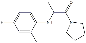 2-[(4-fluoro-2-methylphenyl)amino]-1-(pyrrolidin-1-yl)propan-1-one Structure