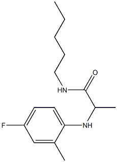 2-[(4-fluoro-2-methylphenyl)amino]-N-pentylpropanamide Structure