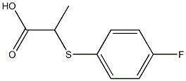2-[(4-fluorophenyl)thio]propanoic acid Struktur