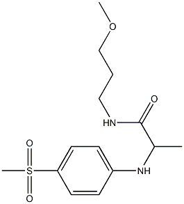 2-[(4-methanesulfonylphenyl)amino]-N-(3-methoxypropyl)propanamide Struktur