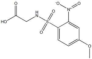 2-[(4-methoxy-2-nitrobenzene)sulfonamido]acetic acid Struktur