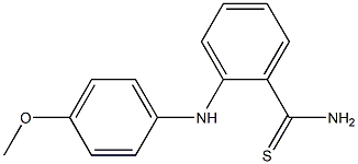 2-[(4-methoxyphenyl)amino]benzene-1-carbothioamide 结构式