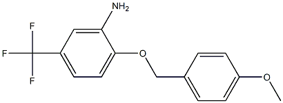 2-[(4-methoxyphenyl)methoxy]-5-(trifluoromethyl)aniline Struktur