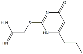 2-[(4-oxo-6-propyl-1,4-dihydropyrimidin-2-yl)sulfanyl]ethanimidamide Struktur