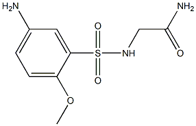 2-[(5-amino-2-methoxybenzene)sulfonamido]acetamide 化学構造式