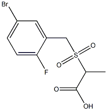 2-[(5-bromo-2-fluorobenzyl)sulfonyl]propanoic acid Structure