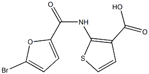 2-[(5-bromo-2-furoyl)amino]thiophene-3-carboxylic acid,,结构式