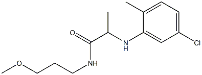 2-[(5-chloro-2-methylphenyl)amino]-N-(3-methoxypropyl)propanamide 化学構造式