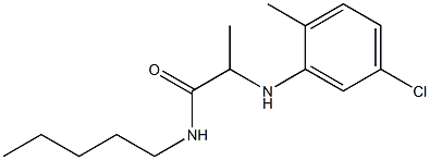 2-[(5-chloro-2-methylphenyl)amino]-N-pentylpropanamide,,结构式