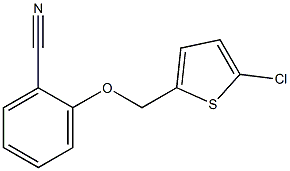 2-[(5-chlorothiophen-2-yl)methoxy]benzonitrile,,结构式