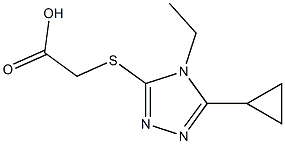2-[(5-cyclopropyl-4-ethyl-4H-1,2,4-triazol-3-yl)sulfanyl]acetic acid Structure