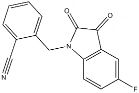 2-[(5-fluoro-2,3-dioxo-2,3-dihydro-1H-indol-1-yl)methyl]benzonitrile Structure