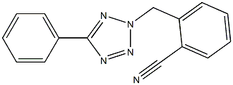 2-[(5-phenyl-2H-1,2,3,4-tetrazol-2-yl)methyl]benzonitrile Struktur