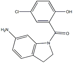 2-[(6-amino-2,3-dihydro-1H-indol-1-yl)carbonyl]-4-chlorophenol Struktur