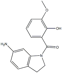 2-[(6-amino-2,3-dihydro-1H-indol-1-yl)carbonyl]-6-methoxyphenol|