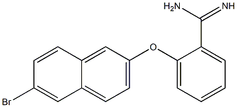 2-[(6-bromonaphthalen-2-yl)oxy]benzene-1-carboximidamide,,结构式