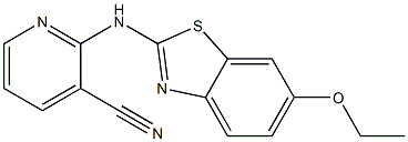 2-[(6-ethoxy-1,3-benzothiazol-2-yl)amino]pyridine-3-carbonitrile Structure